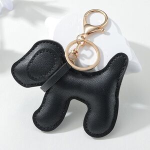 🐕‍🦺NEW Dog Bag Charm/ Keychain Adorable Puppy Dog Black Lab Leather